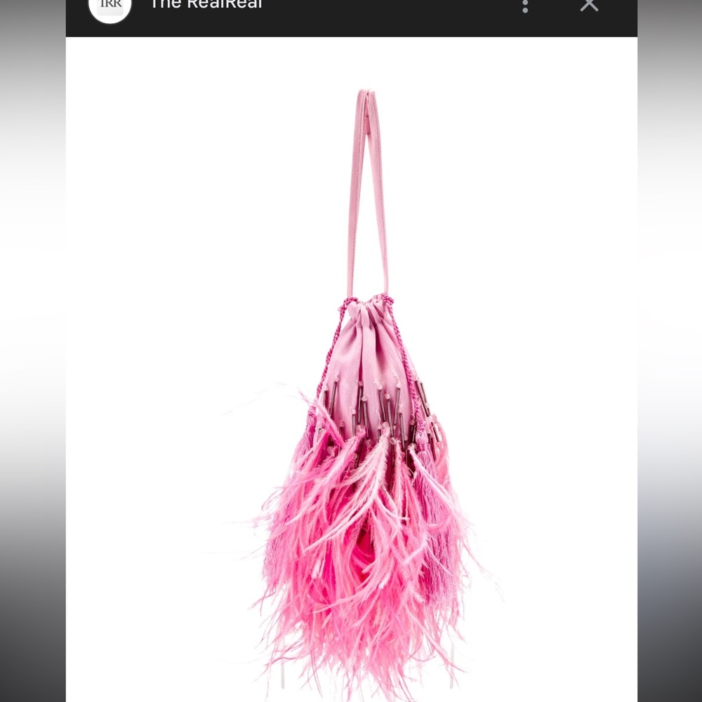 ‼️SOLD ON IG‼️ THE ATTICO ostrich Pink Feathered Women's Bag